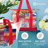 Handy Laundry Clear Tote Bag - Zipper Closure, Long Shoulder Strap, Fabric Trimming....