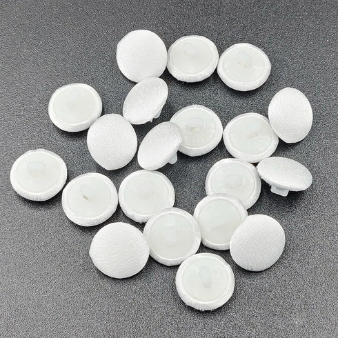 30pcs Ivory Satin Fabric Cloth Covered Buttons with Shank for Bridal Wedding Dress Buttons, DIY Sewing, Handmade Scrapbooking Decorations 12.5mm...