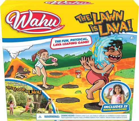 Wahu The Lawn is Lava Outdoor Water Balloon Game for Kids Ages 5+, Kids Outdoor Water Game with 25 Water Balloons...
