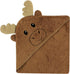 Luvable Friends Unisex Baby Cotton Animal Face Hooded Towel, Moose, One Size...