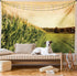 Lunarable Country Tapestry, Cornfield Farmland Near Forest Foliage Rural Harvest Season Landscape Scenics, Fabric Wall Hanging Decor for Bedroom L...
