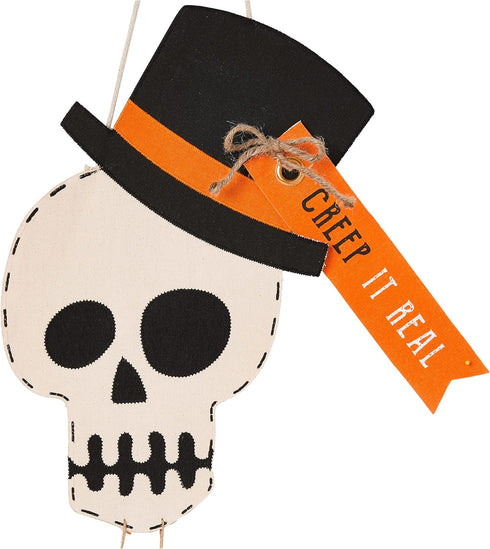Mud Pie Skeleton Halloween Door Hanger, 65", White (40060032T)...