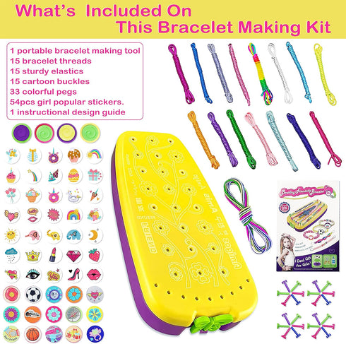 Yazhiji 134pcs Friendship Bracelet Making Kit Toys for Teen Girls, Ages 6 7 8 9 10 11 12 Year Old Girl Gifts, Birthday Party Present Arts and Craf...