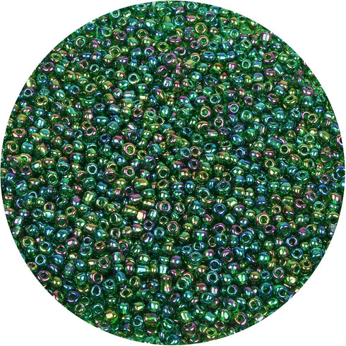 2200pcs Glass Seed Beads Bulk, 4mm 6/0 Pony Beads Bulk for Jewelry Making Mini Spacer Beads Loose Beads Craft Small Glass Seed Beads for DIY Brace...