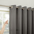Sun Zero Barrow Energy Efficient Grommet Sliding Patio Door Curtain Panel, 100" x 84", Steel...