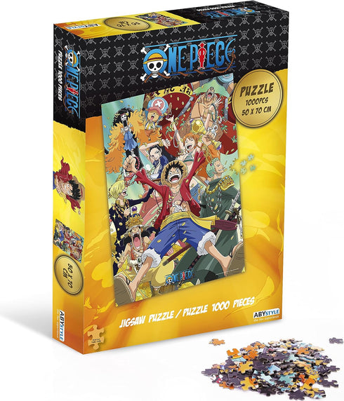 ABYstyle One Piece Straw Hat Crew 1000 pc. Puzzle Featuring Monkey D. Luffy, Nami, Zoro, Chopper, and More Ideal Gift for Anime and Puzzle Enthusi...