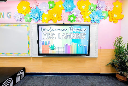 Carson Dellosa Creatively Inspired 3D Flower Bulletin Board Decorations, Blue, Purple, and Green Flower, Paper Flowers Decorations for Wall, Flowe...