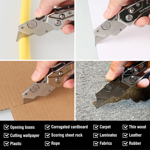 Olympia Tools 33-125 Turbofold Stainless Steel Utility Knife...