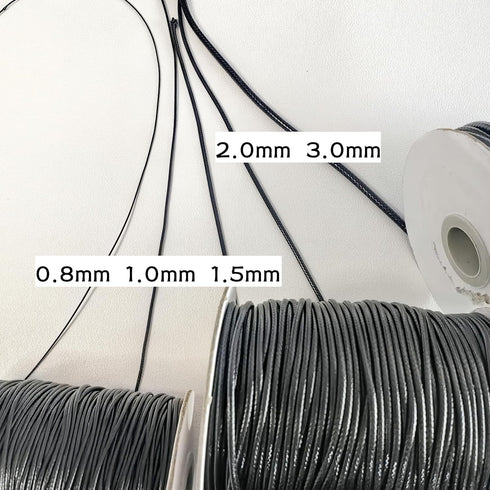 Black Waxed Polyester Jewelry Making Cord Waxed Beading String with Spool for Craft DIY Thread (0.5mm - (150Yards))...