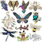 12 Pcs Women Brooches Bulk Set Rhinestone Crystal Vintage with Hummingbird Owl Elephant Peacock Bee Brooch Pin Animal Shape Butterfly Pins for Wom...
