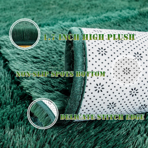 Small Rugs for Bedroom, 2x3 Fluffy Bedroom Rug, Soft Fuzzy Area Rug for Living Room Dorm, Non Slip Shag Rugs for Girls Boys Bedroom, Soft Kids Car...