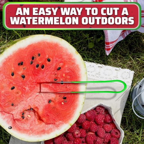 Watermelon Slicer Cutter Tool – Durable Stainless Steel Blade Watermelon Cutter with Ergonomic Handle | Slice or Cube Cantaloupe & Honeydew, Quick...