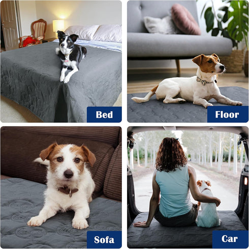 Kritter Planet No Slip Pet Couch Cover, Waterproof Dog Bed Pad, Washable Sofa Furniture Protector Mat for Dogs Cats...