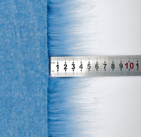 Faux Fur Fabric Square Patches for Crafts, Sewing, Costumes, Seat Pads (Blue, 10 x 20 Inch)...