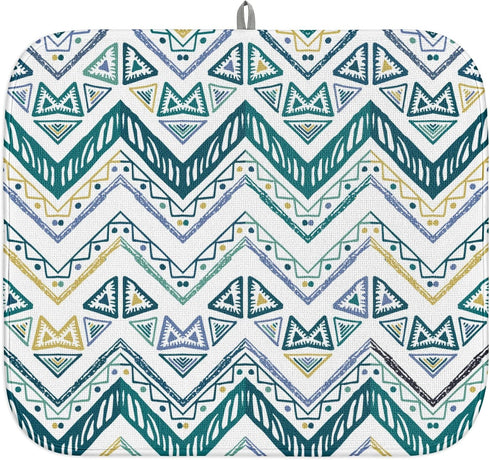 Dish Drying Mat for Kitchen Counter Tree Watercolor Cute Print Drainer Mats Rack Holder Countertop Absorbent Microfiber Baby Bottles Coffee Pads 1...