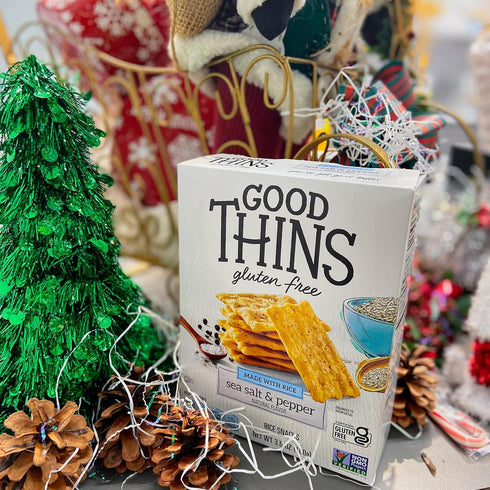 GOOD THINS Sea Salt & Pepper Rice Snacks Gluten Free Crackers, Snack Crackers, 3.5 oz...