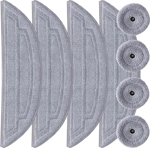 8 Pack Mop Cloth Pads Replacement for Roborock S8 MaxV Ultra, S8 Max Ultra Robot Vacuum Cleaner, Upgraded Reusable Washable Microfiber Dual Sonic ...