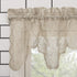 No. 918 Alison-Tr Floral Lace Sheer Rod Pocket Kitchen Curtain Valance, 58" x 14", Stone...