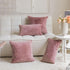 Demetex Rose Pink Pillow Covers 18x18 Set of 2 Super Soft Furry Throw Pillows Decorative Pillowcases for Couch Wedding Party Decor, 18x18 inch, Ro...