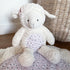 Levtex Baby - Fiori Stuffed Toy - Lamb - Ivory, Pink, Charcoal - Nursery Accessories - Size: 6 x 8 x 16in....