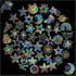Holographic stars Stickers Glitter Silver Transparent Waterproof Decoration Sticker for DIY Scrapbooking Supplies crafts Phone Case Water Bottles ...
