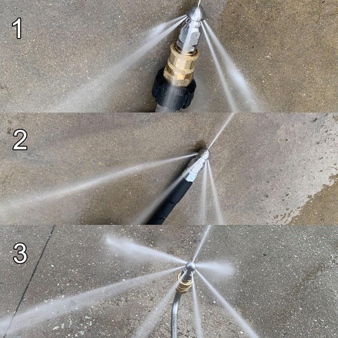 RIDGE WASHER Sewer Jetter Nozzle for Pressure Washer Drain Jetting Hose, 1/4'' Quick Connect, 5000 PSI...