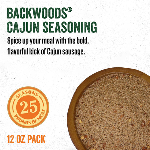 LEM Products Backwoods Cajun Fresh Sausage Seasoning, Ideal for Wild Game and Domestic Meat, Seasons Up to 25 Pounds of Meat, 12 Ounce Packet...