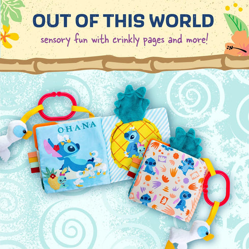 KIDS PREFERRED Disney Baby Lilo & Stitch Soft Book: Stitch ON-The-GO Soft Book, Blue Medium...