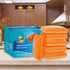 Commercial Miracle Microfiber Kitchen Sponge by Scrub-It - Large - Non-Scratch Heavy Duty Dishwashing Cleaning sponges- Machine Washable- (Orange,...