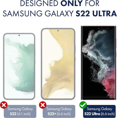 ArmorSuit [2+2 Pack DRY-Militaryshield for Samsung Galaxy S22 Ultra Screen Protector (Not Glass) + Camera Lens Tempered Glass Protector, Support F...