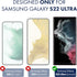 ArmorSuit [2+2 Pack DRY-Militaryshield for Samsung Galaxy S22 Ultra Screen Protector (Not Glass) + Camera Lens Tempered Glass Protector, Support F...