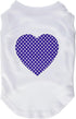 Mirage Pet Products Purple Swiss Dot Heart Screen Print Shirt, Medium, White...