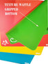 Extra Thick Flexible Plastic Cutting Board Mats with Food Icons &"EZ-Grip" Waffle Back, (set of 4), For Kitchen & Bar...