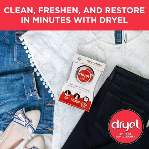 dryel At-Home Dry Cleaner Kit, New and Improved with Rapid Refresh Technology, Gentle Laundry Care for Special Fabrics and Dry-Clean-Only Clothes,...