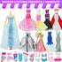 56 Pcs Doll Clothes and Accessories,2 Wedding Gowns 2 Evening Dresses 6 Fashion Dresses 4 Set Casual Outfit Top and Pant 2 Swimsuit,20 Hanger 10 S...