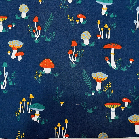 Mushroom Fabric Fat Quarters for Quilting,Cotton Printed Food Pattern Fabric Bundles 18x22,Botanical Woodland Theme SZRUIZFZ (6pcs)...
