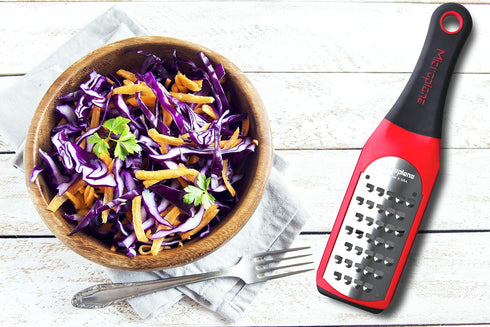 Microplane Artisan Series Cheese Grater and Zester (Extra Coarse, Red)...