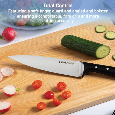 T-fal Ice Force German Stainless Steel Bread Knife 8 Inch, Long Lasting Sharpness, High Cutting Precision, Superior Durability, Ultra Sharp Blades...