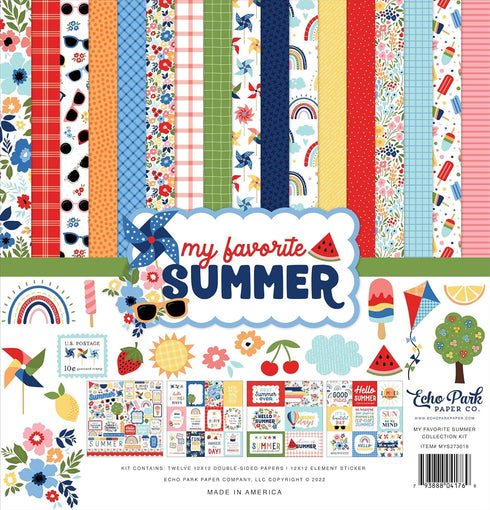 Echo Park Paper My Favorite Summer Collection Kit, White...