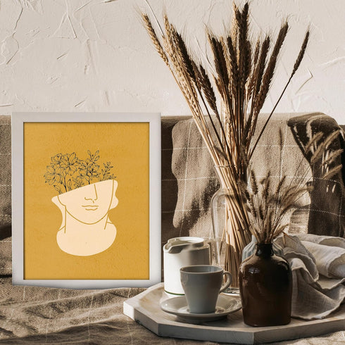 Posterizer 1 pcs-Aesthetic Minimalist chic Line Art-grow your mind-Abstract & Modern Art-Fantasy & Fiction Art-Gift for Art Lovers- UNFRAMED Wall ...