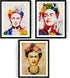 Pack of Sheet for framing Frida Creative. Posters watercolour style. Home Decor. Sheets for framing Paper 250 Grams...