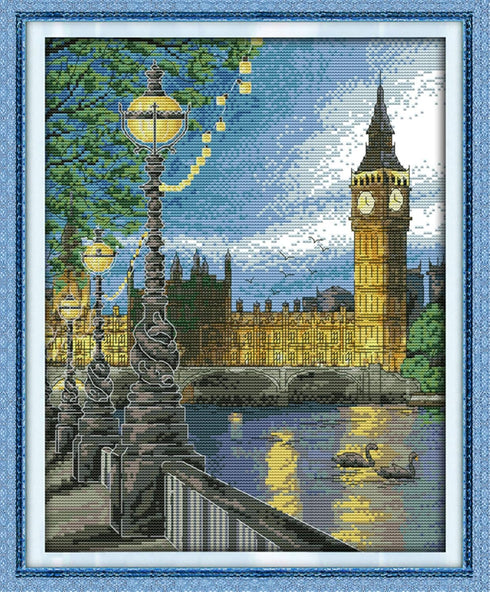 CaptainCrafts Cross Stitch Kits, New Counted Kit Unprinted 14CT Fabric Cross Stitching DIY Art DMC Needlecrafts Embroidery Kit for Adults Beginner...