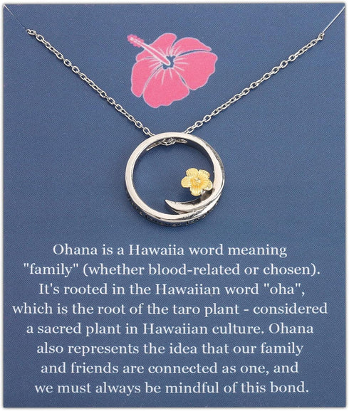 Hibiscus Flower Pendant Necklace Hawaiia Means Family Jewelry Hibiscus Charm Gift for Family And Friends...