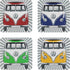 BRISA VW Collection - Volkswagen Drink Glass Cork Coasters with MDF Coating and T1 Bus Campervan Design (4-Piece Set/Samba Stripes/Multicolor)...