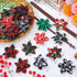 60 Pcs Plaid Dog Collar Flowers Bulk Pet Flower Collar Bow Ties Holiday Dog Accessories Charms Slide Attachment for Small Medium Large Dog Cat Pup...