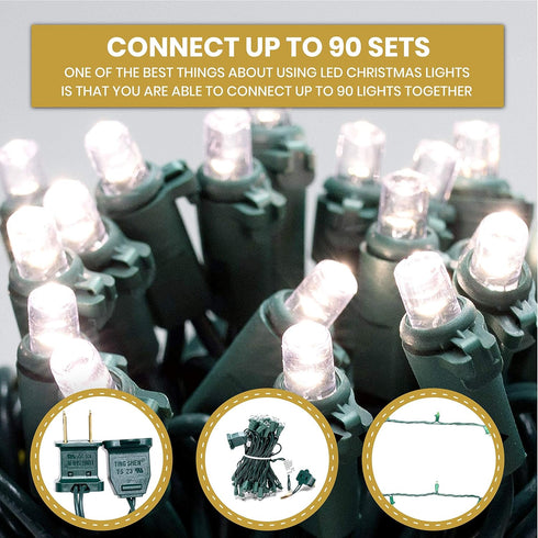 Christmas String Lights, 50 Premium LED Mini Christmas String Lights, Indoor/Outdoor Twinkle Lights for Xmas, Birthday, Wedding, Party, Bedroom & ...