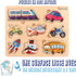 Puzzles for 1 2 3 year old. Ideal transport Wooden Puzzles for Kids. Travel Wooden Toys for 1 + year old. Wooden baby puzzle ideal as a gift. Mont...