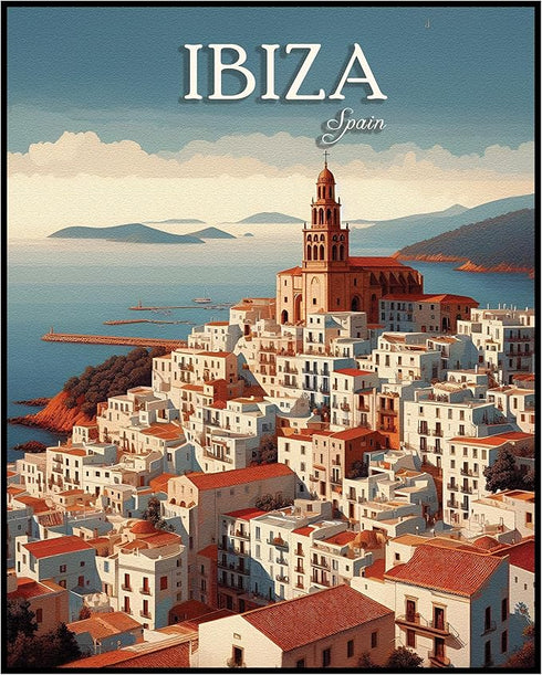 Posterizer 1 pcs-Travel Poster-Ibiza Spain-Adventure Wall Art Gift for Men Women Entrepreneur Teens Decor for Home & Office- unframed wall art...