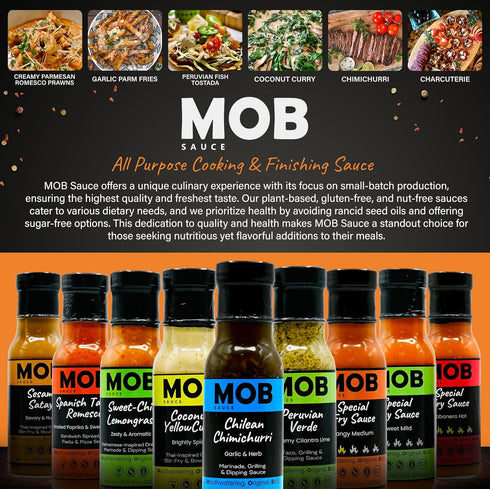 MOB Sauce Peruvian Verde – Award Winning, Creamy Cilantro Lime Taco, Grilling & Dipping Sauce that’s Vegan, Gluten-Free, Keto-Friendly with Natura...