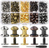 YORANYO 75 Sets 8MM Round Head Button Stud for Leather Chicago Screws Spikes and Stud Leather Rivets Screws Button Rivets for Repair and Decorate ...
